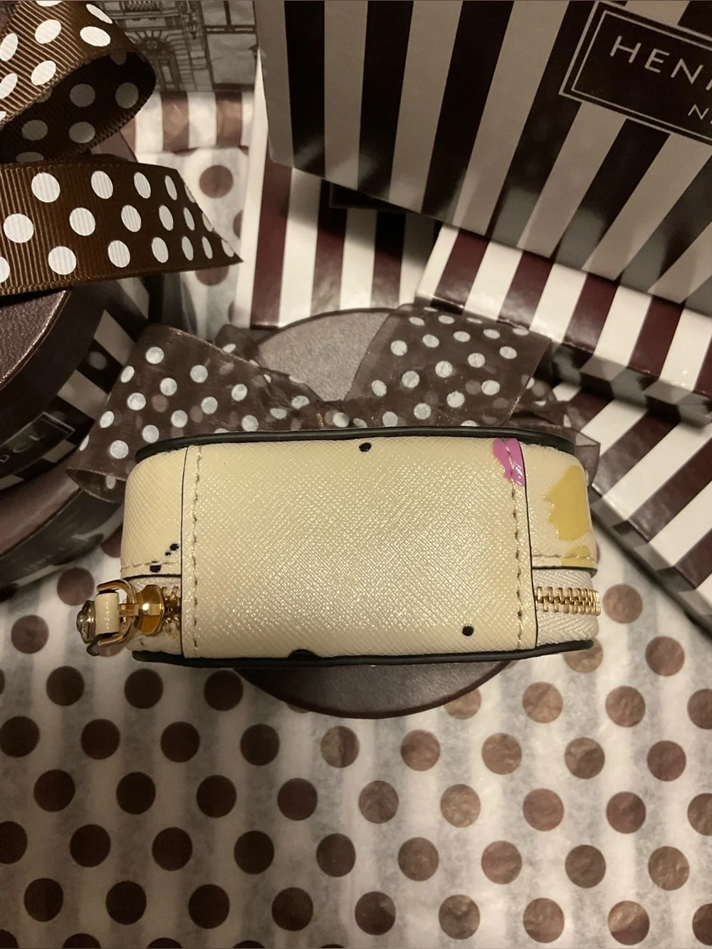 Henri Bendel W 57th Splatter Paint Pattern Zipper Case
